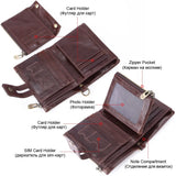 Qality Men High Wallet 2 folds genuine leather short purse wallet pocket s wholesale retail for men