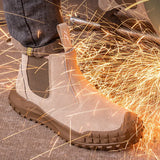 Quality Men Work Boots Anti-smash Anti-puncture Safety Shoes Chelsea Boots Anti-scald Welding Shoes Indestructible Men Boots