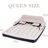 Queen Size Blow Up Bed for Outdoor Overnight Air Mattress Sofa Bed for Camping,Portable Inflatable Couch with Pillow