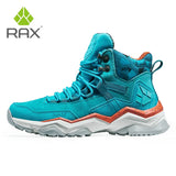 RAX Men Hiking Shoes Mid-top Waterproof Outdoor Sneaker Men Leather Trekking Boots Trail Camping Climbing Hunting Sneakers Women