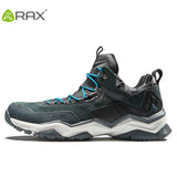 RAX Men Hiking Shoes Mid-top Waterproof Outdoor Sneaker Men Leather Trekking Boots Trail Camping Climbing Hunting Sneakers Women