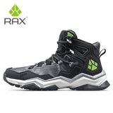 RAX Men Hiking Shoes Mid-top Waterproof Outdoor Sneaker Men Leather Trekking Boots Trail Camping Climbing Hunting Sneakers Women