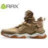 RAX Men Hiking Shoes Mid-top Waterproof Outdoor Sneaker Men Leather Trekking Boots Trail Camping Climbing Hunting Sneakers Women