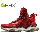 RAX Men Hiking Shoes Mid-top Waterproof Outdoor Sneaker Men Leather Trekking Boots Trail Camping Climbing Hunting Sneakers Women