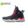 RAX Men Hiking Shoes Mid-top Waterproof Outdoor Sneaker Men Leather Trekking Boots Trail Camping Climbing Hunting Sneakers Women