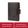 RFID Smart Pop Up Card Wallet for Men Genuine Leather Card Case for 8-10 Cards Slim Women Zip Coin Purse with Notes Compartment