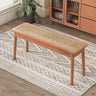 Rattan Bench long Chair Household Solid Wood Dining Chair Japanese Style Log Long Bench Bed End Stool Shoe Changing Stool