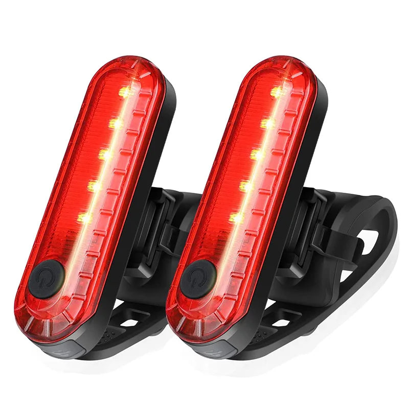 Rear Bike Tail Light USB Rechargeable Red Ultra Bright Taillights Fit On Any Bicycle/Helmet Easy to Install for Cycling Safety