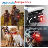 Rear Bike Tail Light USB Rechargeable Red Ultra Bright Taillights Fit On Any Bicycle/Helmet Easy to Install for Cycling Safety