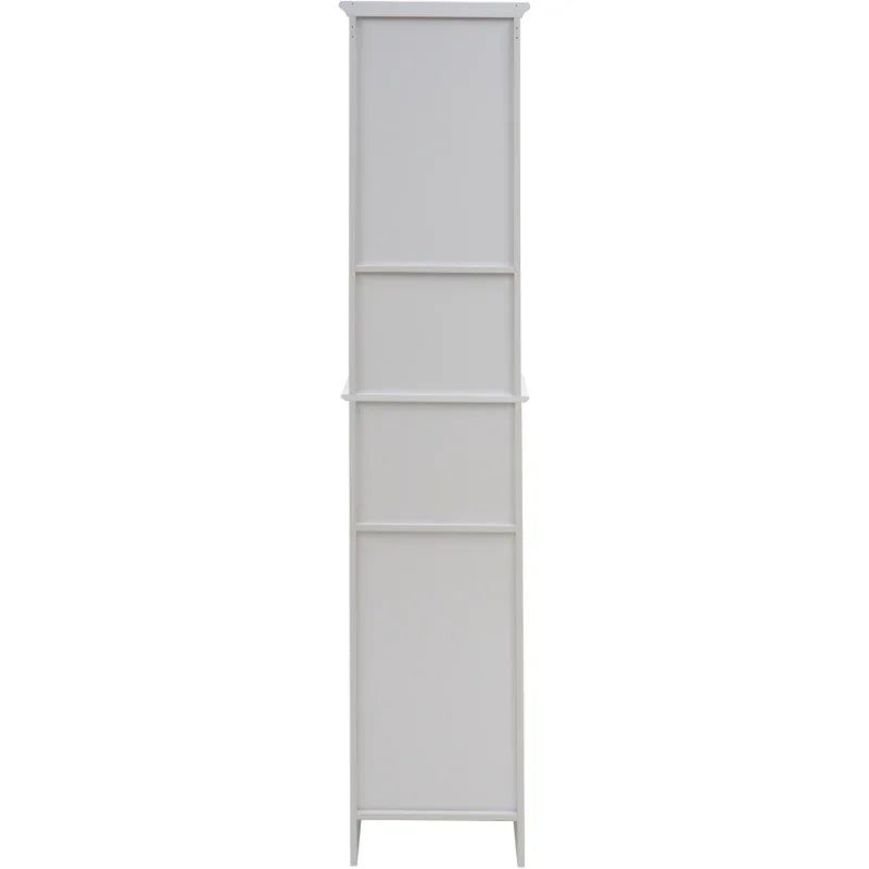 Redmon Shaker Style Tall Floor Shelf with Lower Cabinet 13.375" W X 8.00" D X 65.00" H  Kitchen Island  Kitchen Cabinets