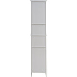 Redmon Shaker Style Tall Floor Shelf with Lower Cabinet 13.375" W X 8.00" D X 65.00" H  Kitchen Island  Kitchen Cabinets