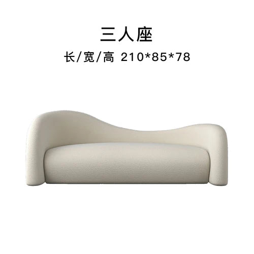 Relax Modern garden Sofa Curved Cheap Nordic lazy White Bar Couch Cushioned Single Sofa Cama Plegable theater Furniture MZY