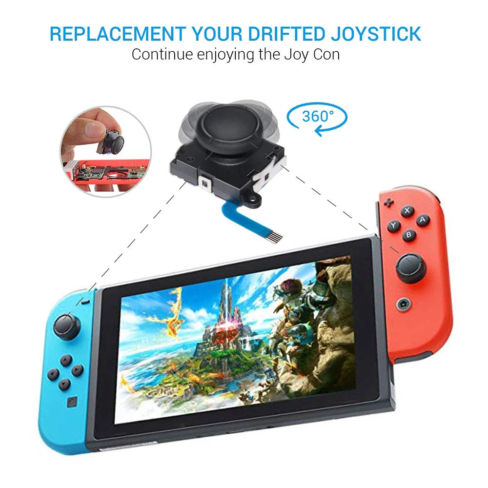 Replacement Joycon Joystick Thumb Stick Repair Kit for Nintendo Switch 3D Joystick Analog Sticks NS Lite Controller Repair Tool