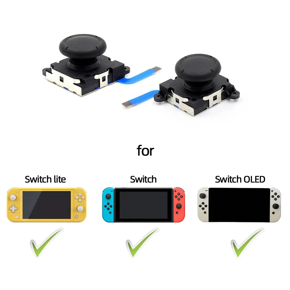 Replacement Joycon Joystick Thumb Stick Repair Kit for Nintendo Switch 3D Joystick Analog Sticks NS Lite Controller Repair Tool