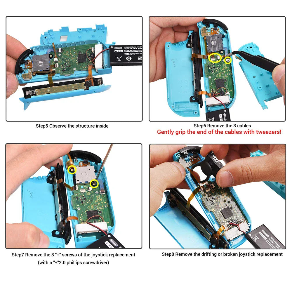 Replacement Joycon Joystick Thumb Stick Repair Kit for Nintendo Switch 3D Joystick Analog Sticks NS Lite Controller Repair Tool