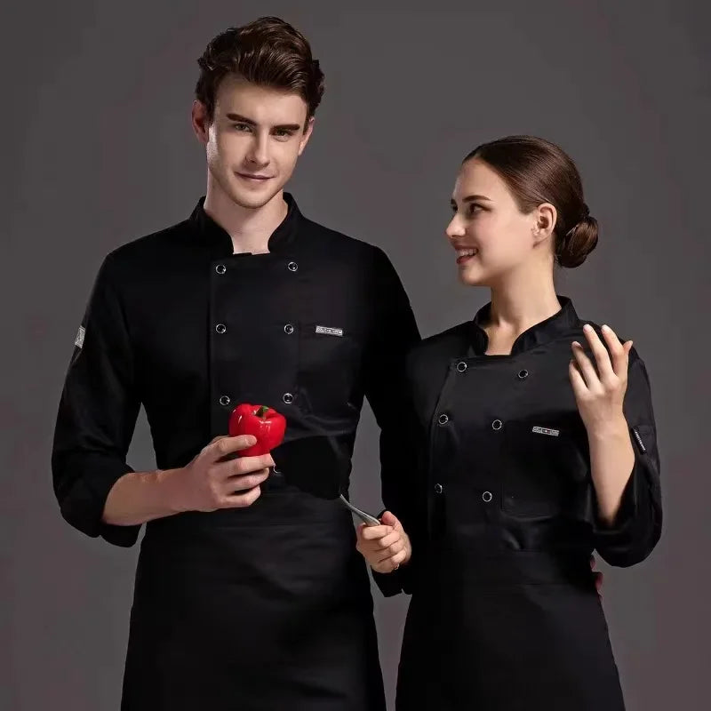 Restaurant Cafeteri Back Kitchen Breathable Mesh Chef Work Uniform for Men and Women Short Sleeved Summer Hotel