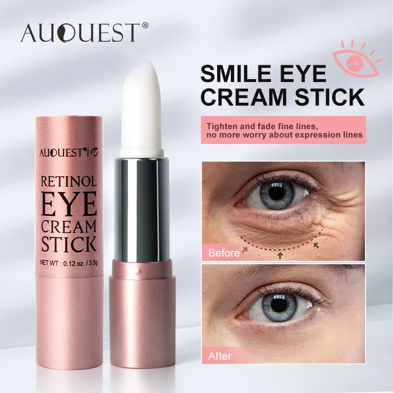 Retinol Eye Cream Stick Dark Circles Eye Bags Remover Anti-Wrinkle Anti-Puffiness Reduces Fine Lines Moisturizing Eye Skin Care