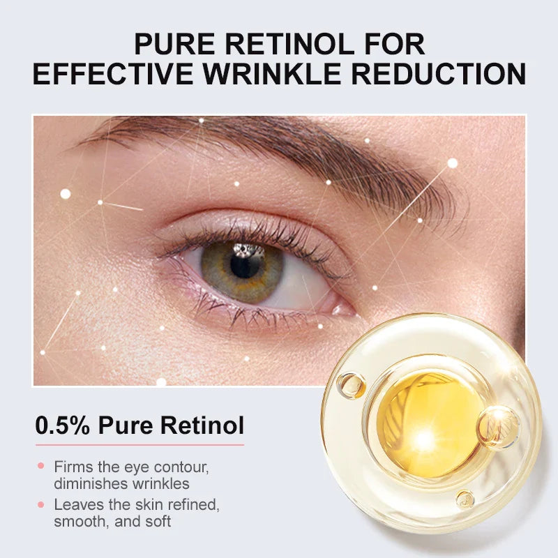 Retinol Eye Cream Stick Dark Circles Eye Bags Remover Anti-Wrinkle Anti-Puffiness Reduces Fine Lines Moisturizing Eye Skin Care