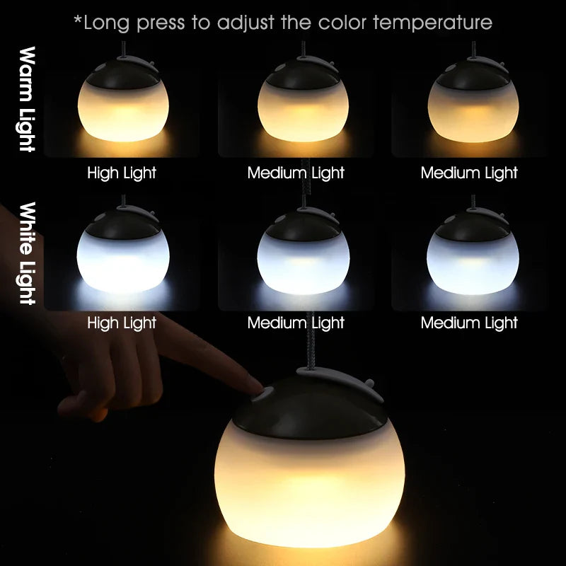 Retro Camping Lantern USB Rechargeable Haning Hook Night Light Battery Powered Tent Table Light For Outdoor Emergency Table Lamp