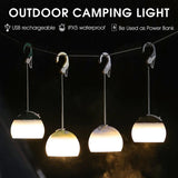 Retro Camping Lantern USB Rechargeable Haning Hook Night Light Battery Powered Tent Table Light For Outdoor Emergency Table Lamp