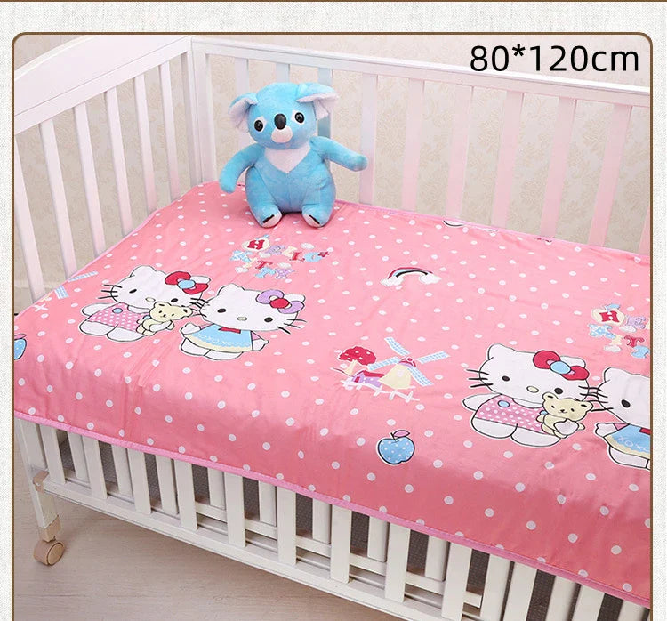 Reusable Cloth Diaper Baby Changing Pad Mattress Diaper Newborn Cotton Washable Waterproof Travel Mat Cover Sheet