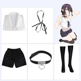 Reze Cosplay Chainsaw Man Cosplay Costume Anime Utfits Shirt Tie Short Wig Neck Ring Women Uniform Halloween Party Costume