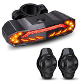 Rockbye Bicycle Rear Light Alarm Waterproof Rechargeable Scooter Bike Turn Signal Warning Lamp Auto Brake Light