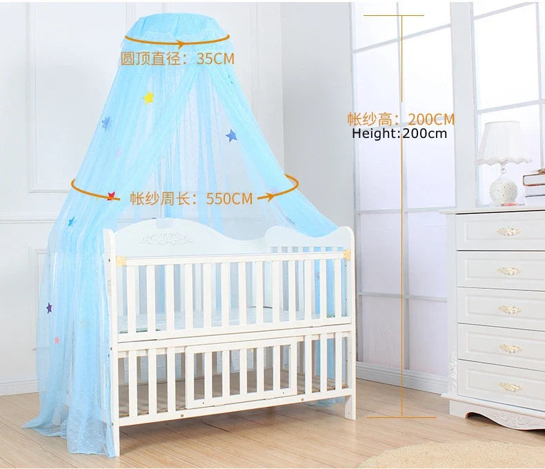 Romantic Baby Cradle Mosquito Net Children Cot Canopy Tent Crib Netting Mesh Without Stand Holder Kids Bedroom Decoration