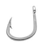 Rompin 10884 Stainless Steel No Rust Jig Lure Fishing Hooks White Strong Big Game Fish Tuna Bait Assist Fishhook Size 2/0-12/0