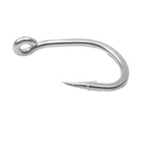 Rompin 10884 Stainless Steel No Rust Jig Lure Fishing Hooks White Strong Big Game Fish Tuna Bait Assist Fishhook Size 2/0-12/0