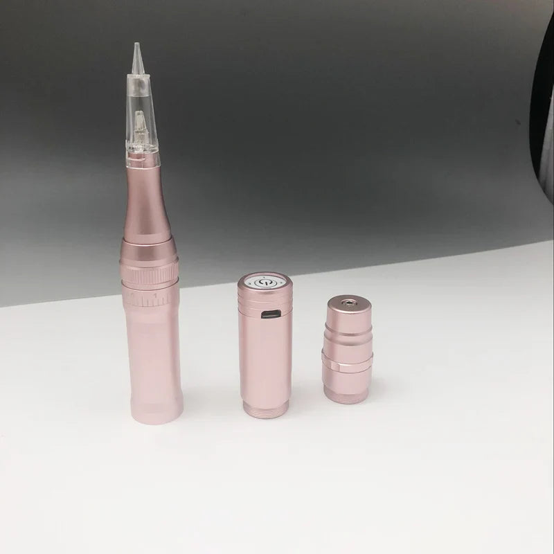 Rose Gold Professional Dermograph Wireless Permanent Makeup Machine Pen Beauty Eyebrow Tattoo Machine