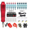 Rotary Tattoo Pen Kit Tattoo Power Supply Pedal With 10Pcs Cartridges Needle For Tattoo Beginner Professional Tattoo Machine Set