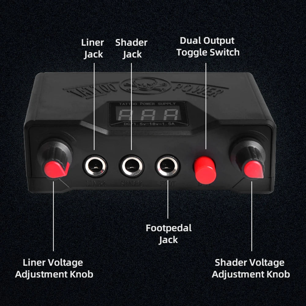 Rotary Tattoo Pen Kit Tattoo Power Supply Pedal With 10Pcs Cartridges Needle For Tattoo Beginner Professional Tattoo Machine Set