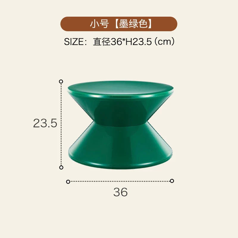 Round Coffee Table Plastic Nordic Home Furniture Living Room Sofa Side Tables Hallway Shoes Stool Balcony Small Desk Nightstands