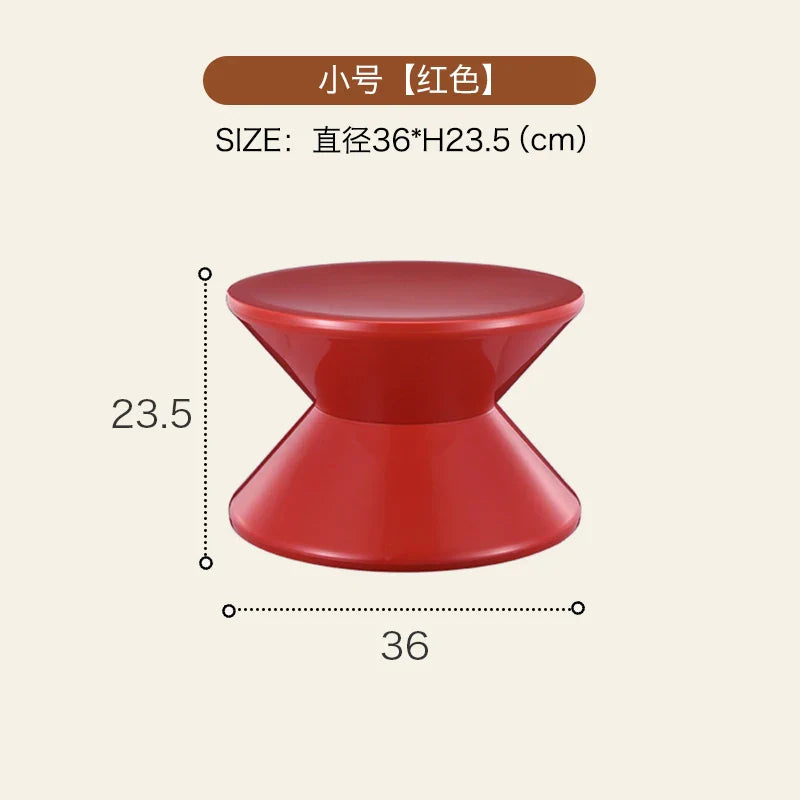 Round Coffee Table Plastic Nordic Home Furniture Living Room Sofa Side Tables Hallway Shoes Stool Balcony Small Desk Nightstands