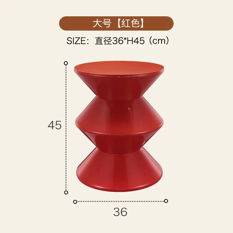 Round Coffee Table Plastic Nordic Home Furniture Living Room Sofa Side Tables Hallway Shoes Stool Balcony Small Desk Nightstands