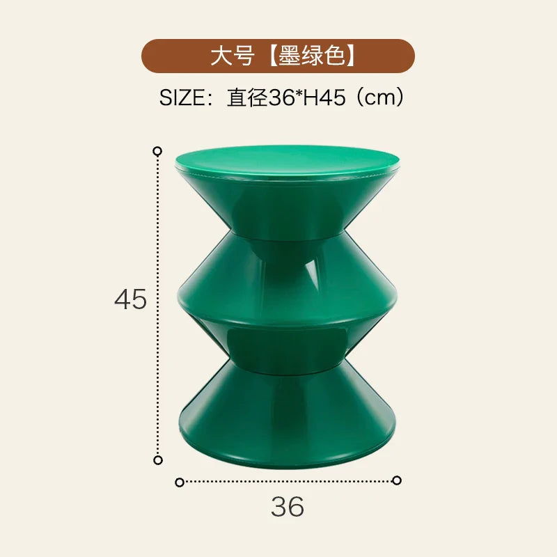 Round Coffee Table Plastic Nordic Home Furniture Living Room Sofa Side Tables Hallway Shoes Stool Balcony Small Desk Nightstands