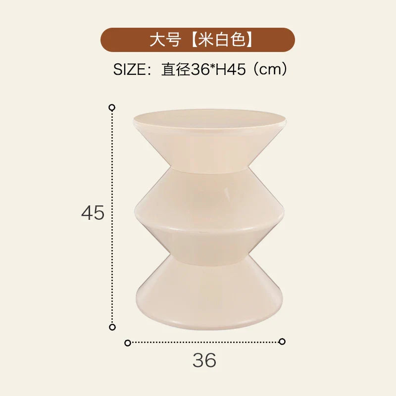 Round Coffee Table Plastic Nordic Home Furniture Living Room Sofa Side Tables Hallway Shoes Stool Balcony Small Desk Nightstands