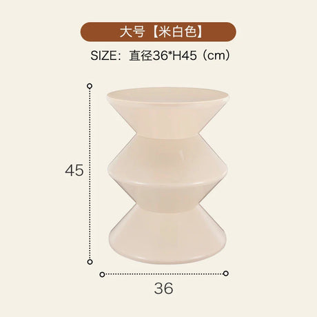 Round Coffee Table Plastic Nordic Home Furniture Living Room Sofa Side Tables Hallway Shoes Stool Balcony Small Desk Nightstands