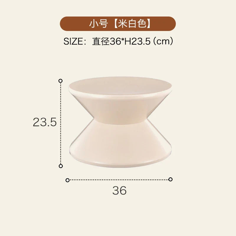 Round Coffee Table Plastic Nordic Home Furniture Living Room Sofa Side Tables Hallway Shoes Stool Balcony Small Desk Nightstands