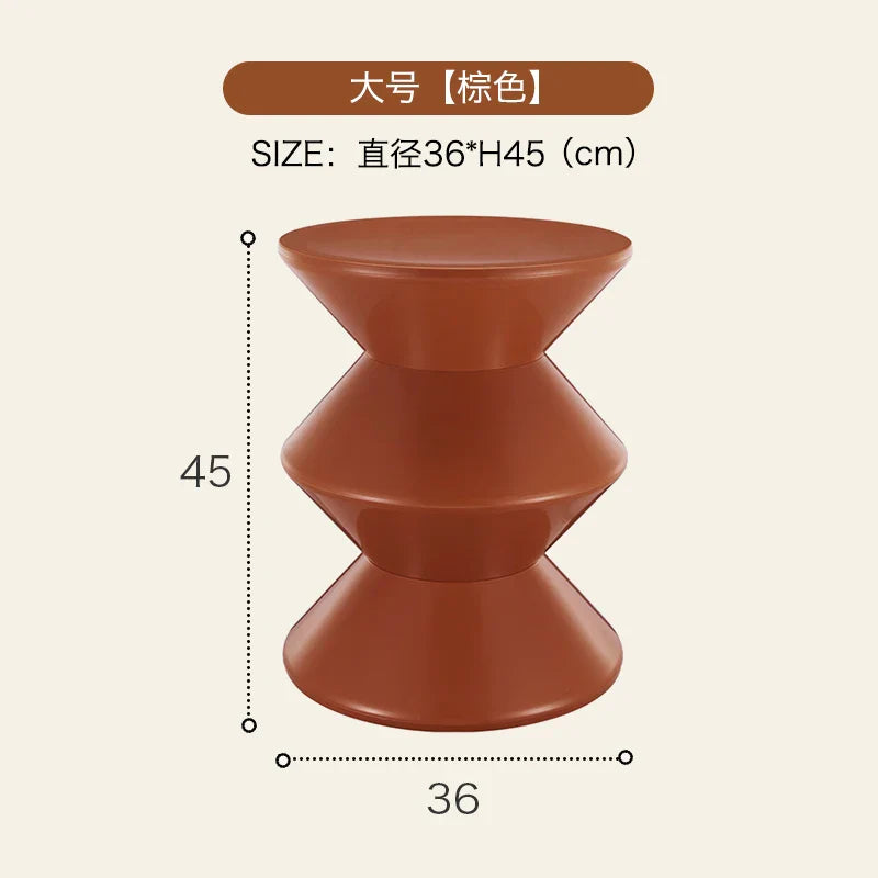 Round Coffee Table Plastic Nordic Home Furniture Living Room Sofa Side Tables Hallway Shoes Stool Balcony Small Desk Nightstands