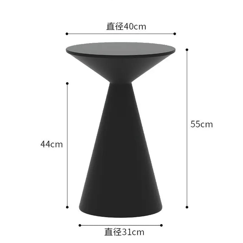 Round Light Luxury Metal Coffee Table Living Room Furniture Sofa Side Table A Few Balcony Tea Table Bedroom Nightstand