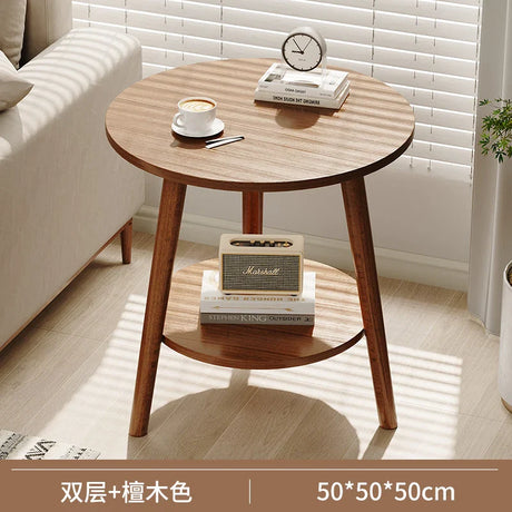 Round Small Coffee Tables Center Nordic Outdoor Wooden Bed Side Table Modern Design Balcony Couchtische Living Room Furniture