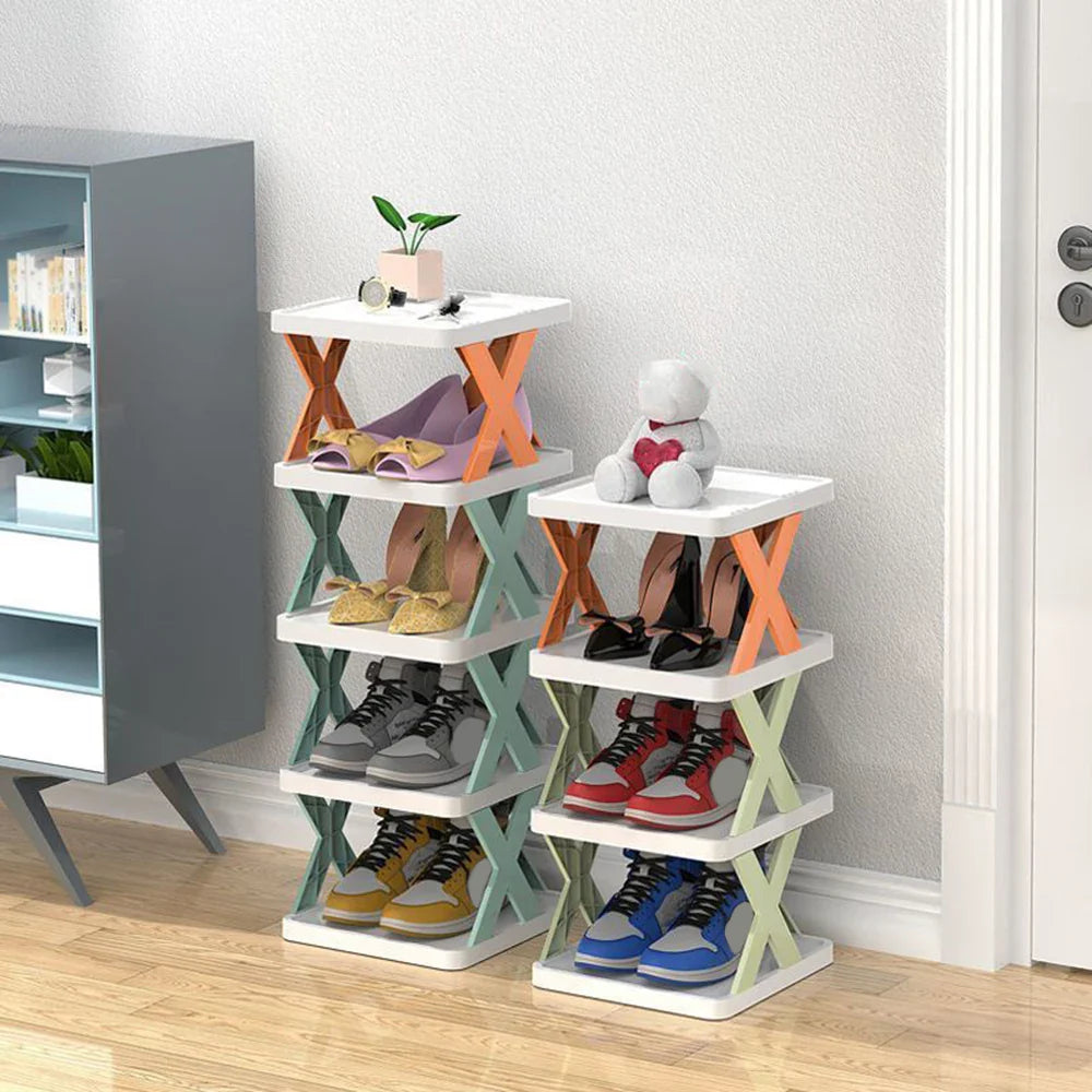 Rounded Combined Shoe Cabinet Storage Small And Convenient Can Be Freely Household Multi-Layer Corners Plastic Storag