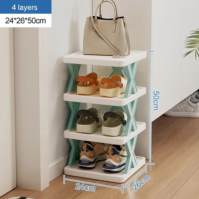 Rounded Combined Shoe Cabinet Storage Small And Convenient Can Be Freely Household Multi-Layer Corners Plastic Storag