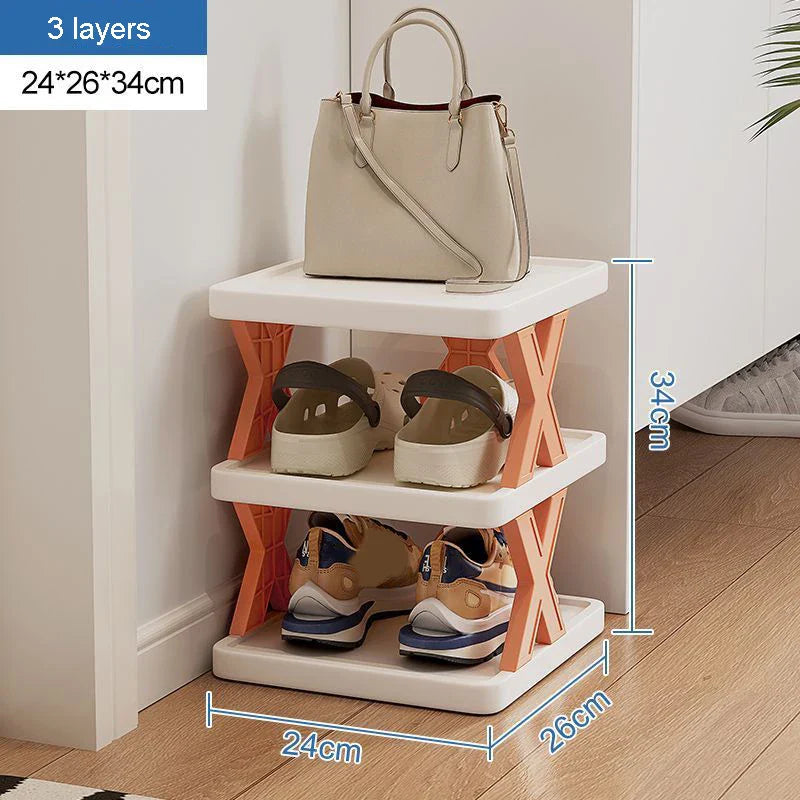 Rounded Combined Shoe Cabinet Storage Small And Convenient Can Be Freely Household Multi-Layer Corners Plastic Storag