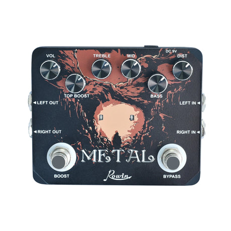 Rowin LTL-03 Heavy Metal  Muff  Top Boost Distortion  Guitar Effect Pedal   Metal Sounds Ture Bypass & Earphone Useable Output