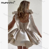 Ryanth Rose Red A Line Mini Prom Party Dress Sweetheart Sleeveless Lace Up Gown Graduation Cocktail Dresses 2024 Birthday Dress