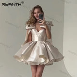 Ryanth Rose Red A Line Mini Prom Party Dress Sweetheart Sleeveless Lace Up Gown Graduation Cocktail Dresses 2024 Birthday Dress