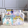 S-Sailor-Moon Anime Fashion Cartoon kawaii Flannel   Throw blanket Children and adult Gift Sofa Travel Camping